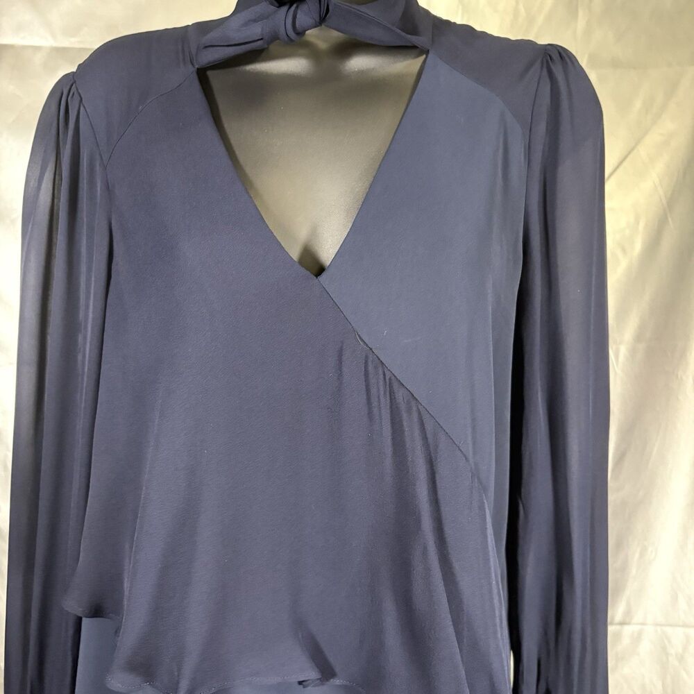 PARKER Kenji Tiered Chiffon Long-Sleeve Dress XS - Picture 11 of 16